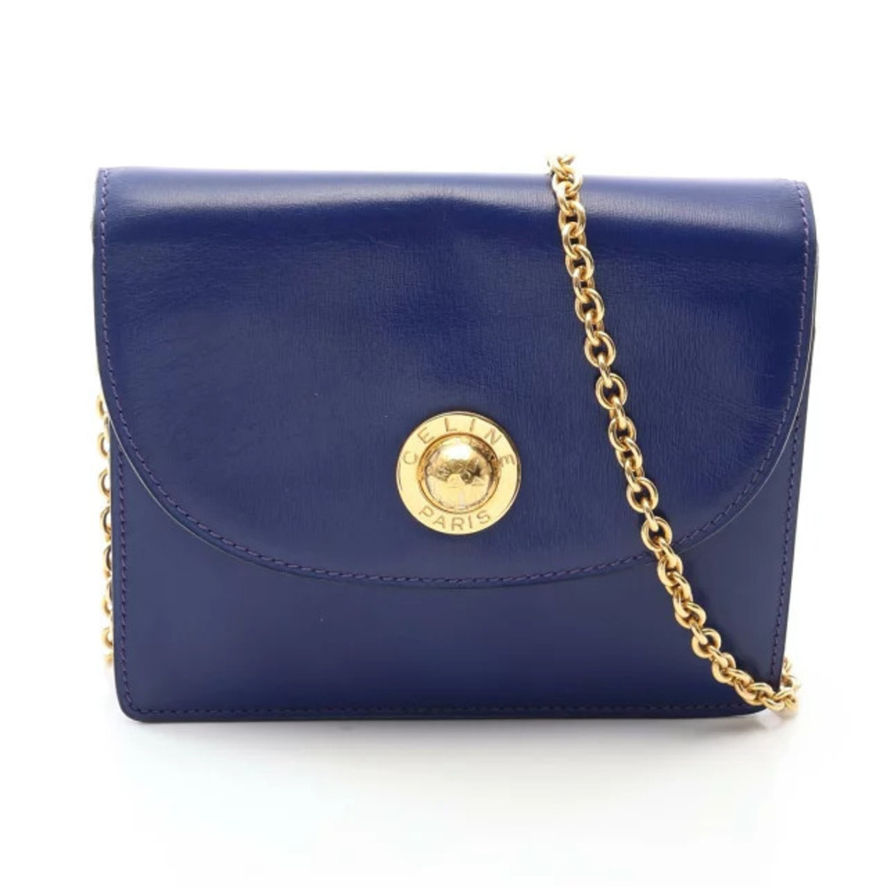 Celine Starball Shoulder Bag Leather Blue